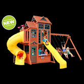 Complex de joaca din lemn Canyon Ridge Kidkraft